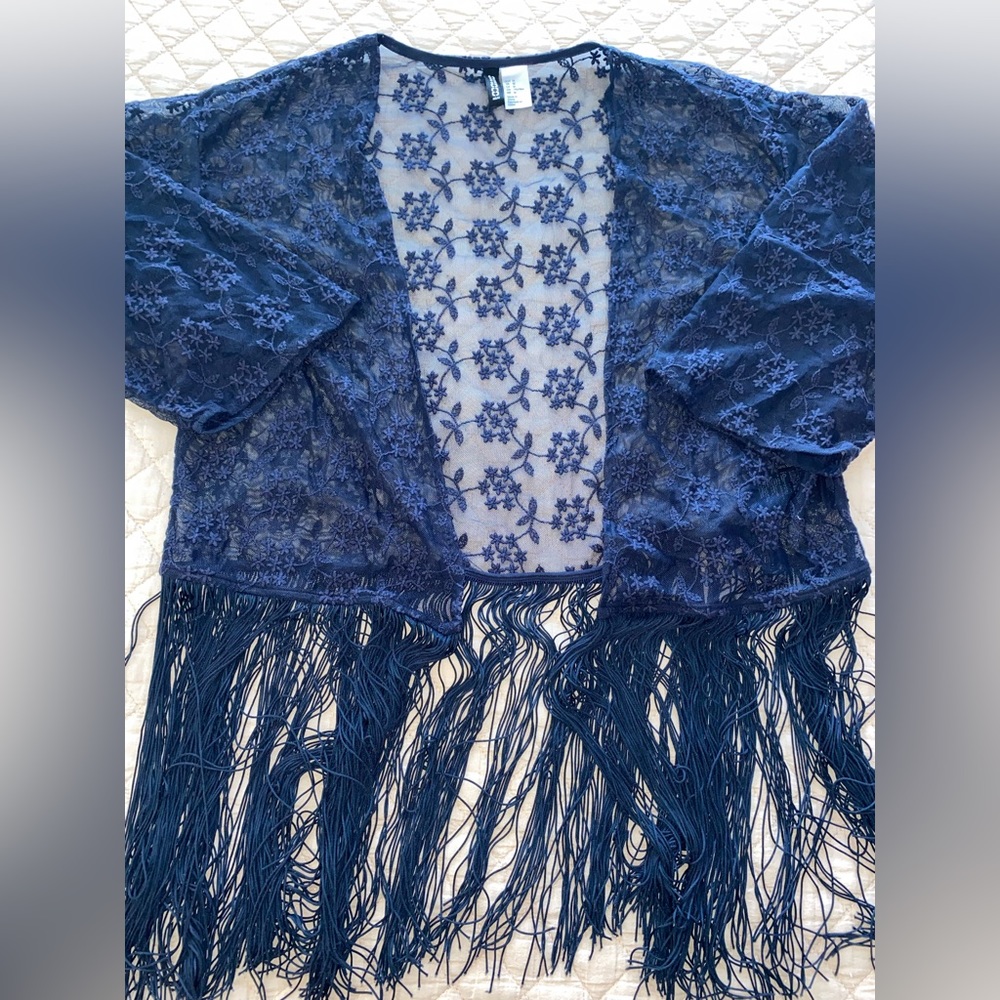 Majestic H&M Fringe Kimono☔️